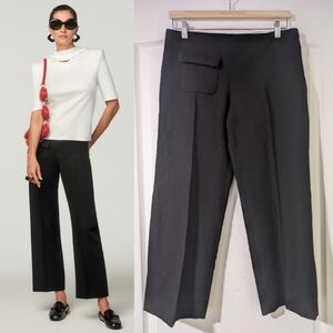 Zara x Stefano Pilati | Low-Rise Wool Pants In Black